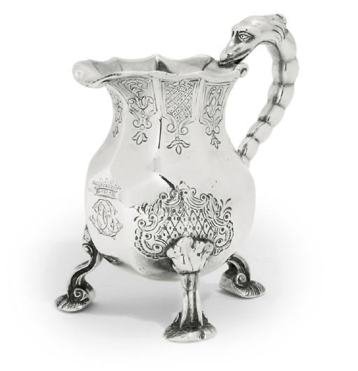 A GEORGE I SILVER CREAM-JUG