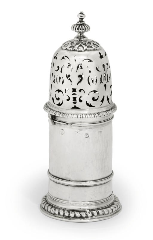 A WILLIAM AND MARY SILVER CASTER