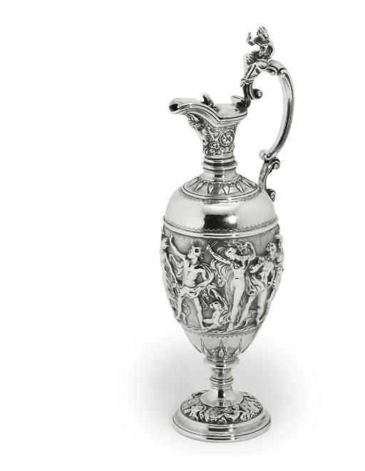 A VICTORIAN SILVER EWER