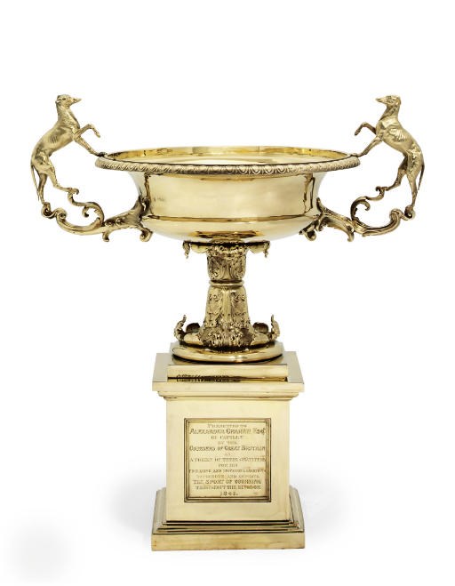 A VICTORIAN SILVER-GILT CUP AND STAND
