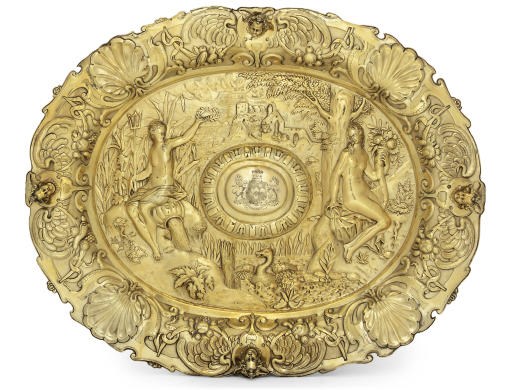 A GEORGE III SILVER-GILT COPY OF THE 'FORTUNA BASIN'