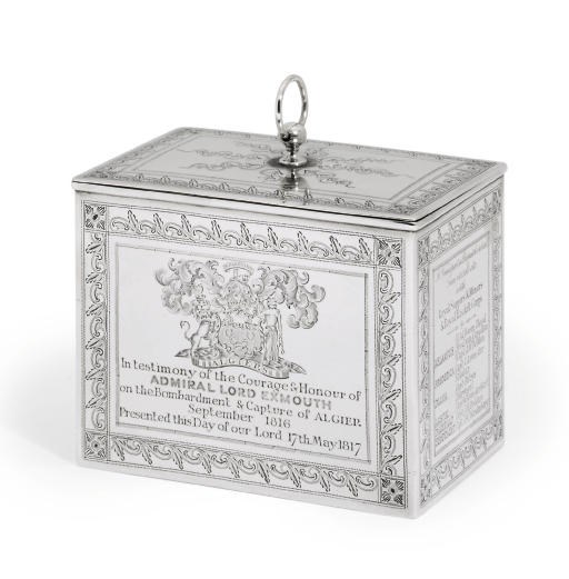 A GEORGE III SILVER TEA-CADDY