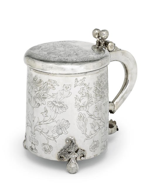 AN IMPORTANT CHARLES II SILVER PEG-TANKARD