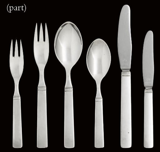 A DANISH SILVER TABLE-SERVICE
