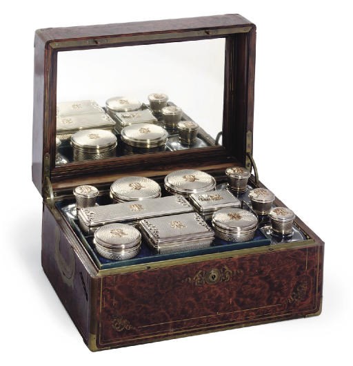 A FRENCH SILVER DRESSING-TABLE SERVICE