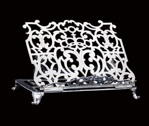 A FRENCH PROVINCIAL SILVER BOOK-STAND