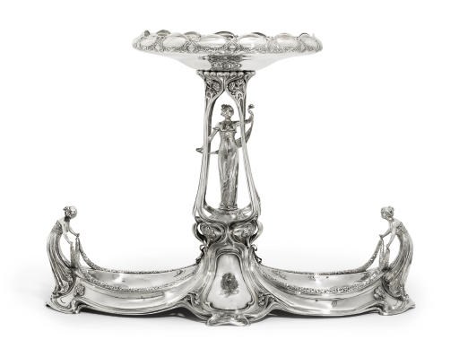 A GERMAN SILVER TABLE-CENTREPIECE