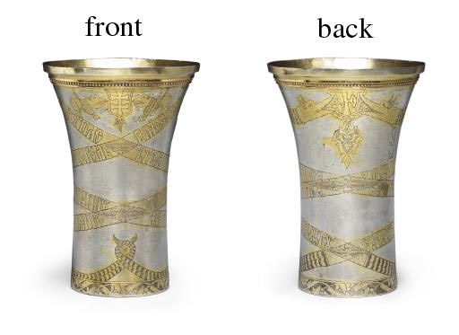 A RARE AND IMPORTANT PARCEL-GILT SILVER BEAKER MADE IN THE GRAND DUCHY OF LITHUANIA