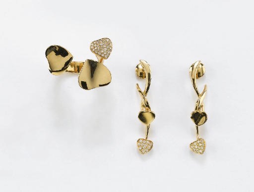 DEMI PARURE IN ORO E BRILLANTI