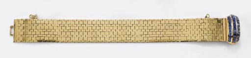 BRACCIALE A FASCIA SEMISNODATO CON ZAFFIRI