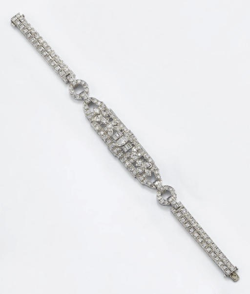 BRACCIALE ART DECO IN PLATINO E DIAMANTI