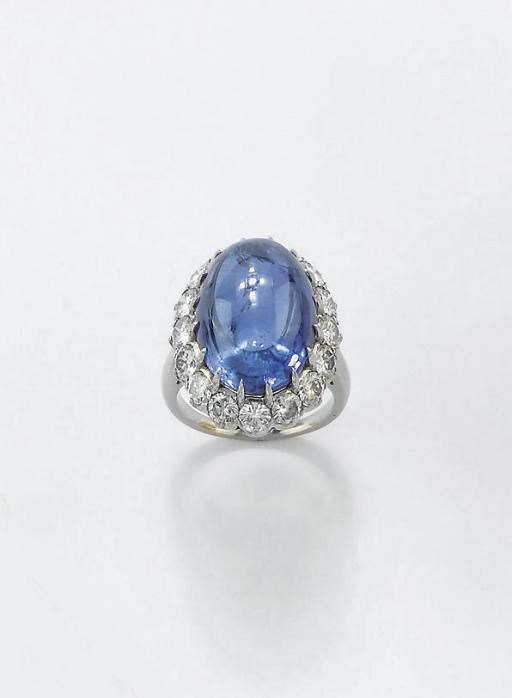 ANELLO CON ZAFFIRO E BRILLANTI