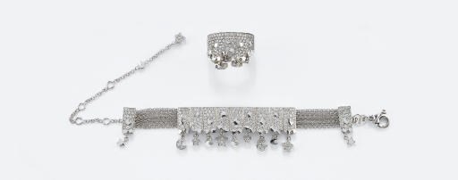 DEMI PARURE IN ORO E BRILLANTI, FIRMATA PASQUALE BRUNI