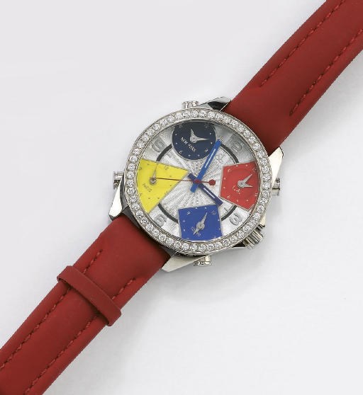 OROLOGIO IN ACCIAIO, SMALTI E BRILLANTI, JACOB & CO.