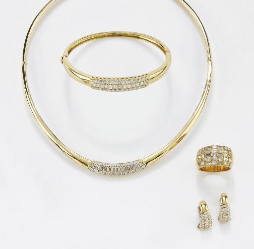 PARURE IN ORO E DIAMANTI