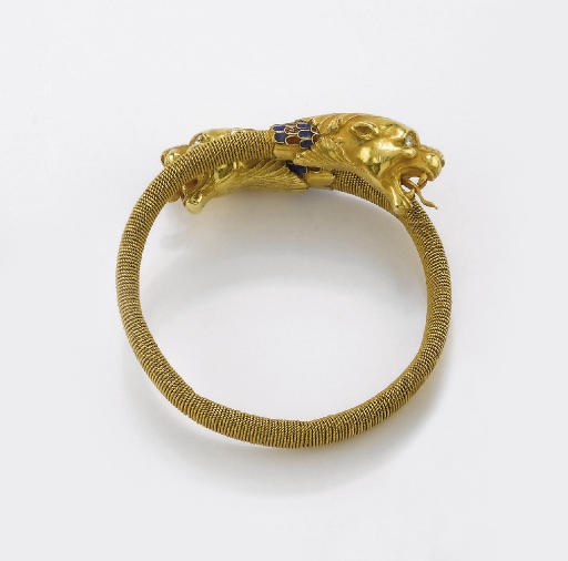 BRACCIALE IN ORO E SMALTI, FIRMATO VENTRELLA ROMA