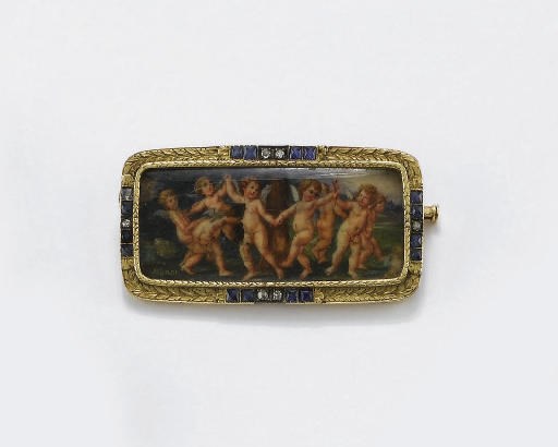 ANTICA SPILLA CON MINIATURA