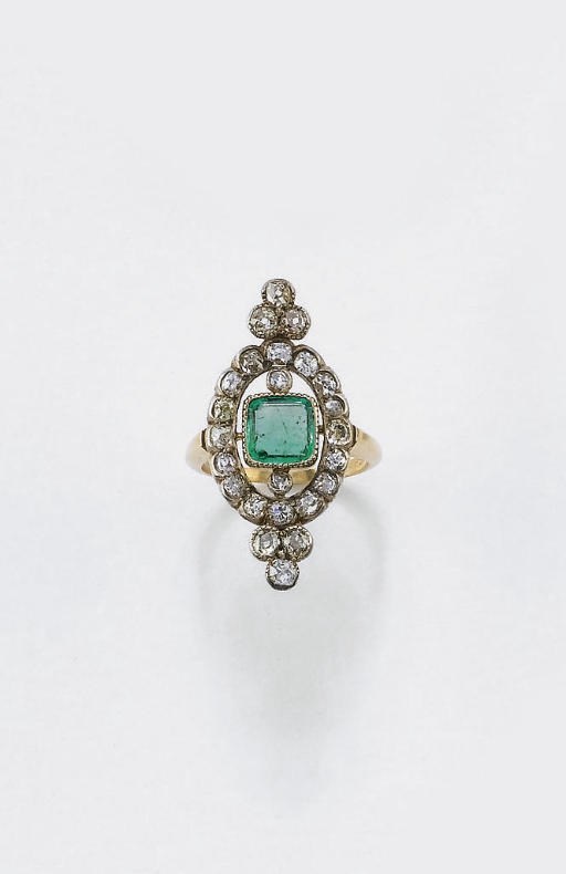 ANELLO CON SMERALDO E BRILLANTI