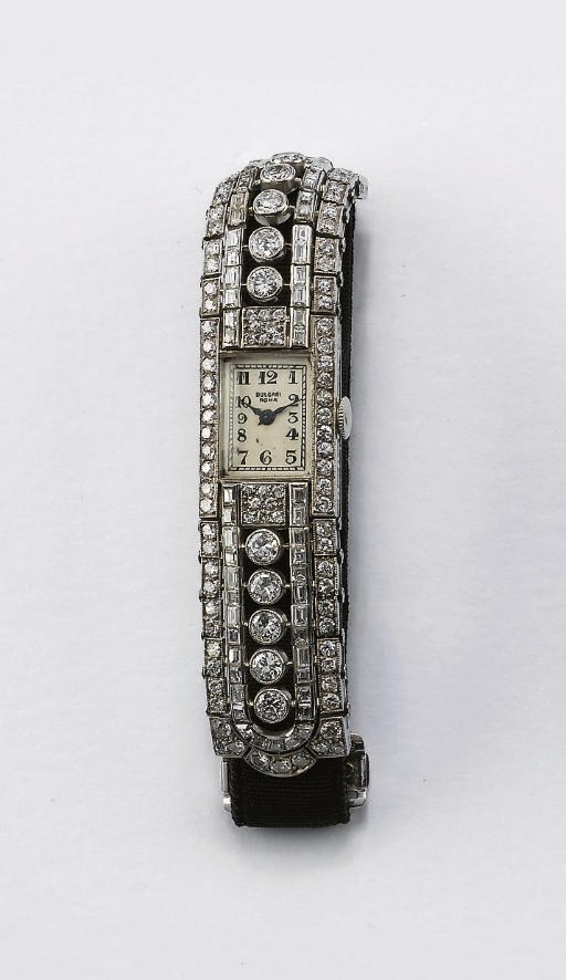 OROLOGIO ART DECO IN DIAMANTI, FIRMATO BULGARI