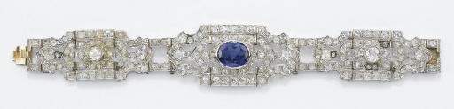 BRACCIALE IN BRILLANTI E ZAFFIRO SINTETICO