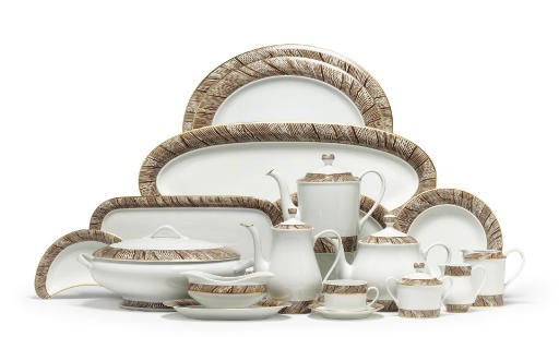 A UNIQUE MODERN LIMOGES (BERNARDAUD) PART SERVICE