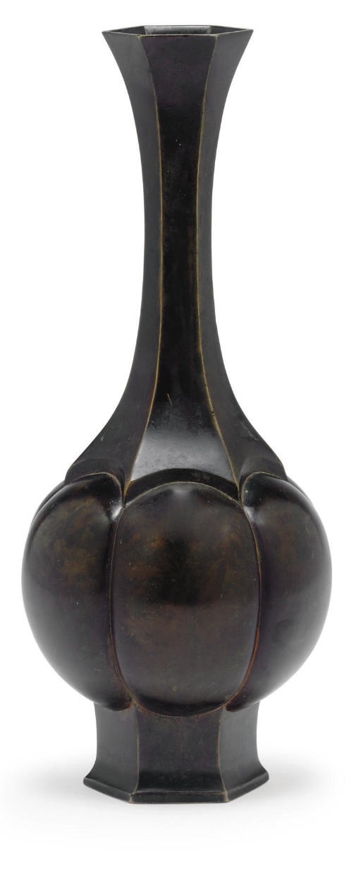 A Japanese Bronze Flower Vase