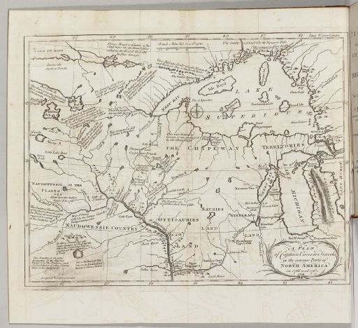 CARVER, Jonathan (1732-1780). Travels through the Interior Parts of North-America, in the Years 1766, 1767, and 1768. London: Printed for the author and sold by J. Walter, 1778.