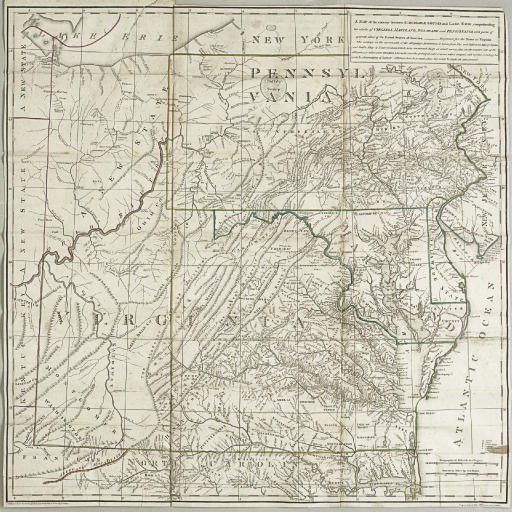 JEFFERSON, Thomas. Notes on the State of Virginia...Illustrated with A Map, including...Virginia, Maryland, Delaware and Pennsylvania.. London: Printed for John Stockdale, 1787.