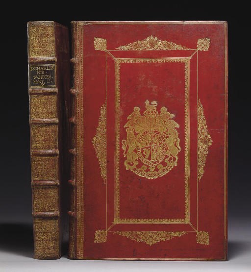 [BINDING - ROYAL HEADS BINDER (fl. 1661-1665)] [CHARLES I, King of England (1600-1649)]. \KBasilika\k. The Workes of King Charles The Martyr: With a Collection of Declarations, Treaties, and other Papers concerning the Differences betwixt His Said Majesty and his Two Houses of Parliament. London: James Flesher for R. Royston, 1662.