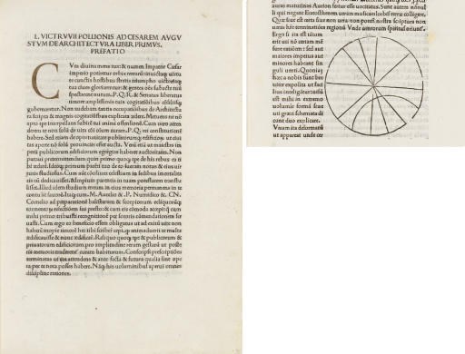 VITRUVIUS POLLIO, Marcus (ca 90-20 B.C.). De architectura. Edited by Johannes Sulpitius. [Rome: Eucharius Silber, ca 1487].