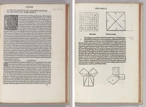 VITRUVIUS POLLIO, Marcus. De architectura.  Venice: Simon Bevilaqua, 1497.