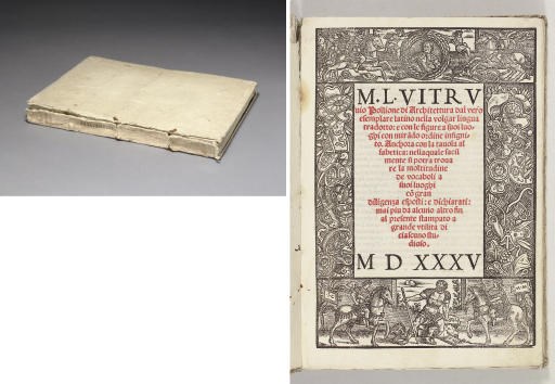 VITRUVIUS POLLO, Marcus. Di architettura. Edited by F.L. Durantino. Venice: Niccoló Zoppino, March 1535.