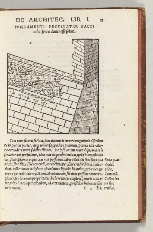 VITRUVIUS POLLIO, Marcus. De architectura libri decem... nunc primum in Germania. Strassburg: H. Knobloch for Georg Messerschmidt, 1543.