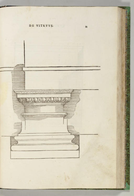 VITRUVIUS POLLIO, Marcus. Architecture ou Art de bien bastir. Translated by Jean Martin. Paris: for Jacques Gazeau and the widow and heirs of Jean Barbé, 1547.