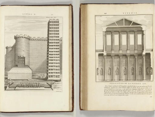 VITRUVIUS POLLIO, Marcus. Les dix livres d'architecture de Vitruve. Edited and translated by Claude Perrault. Paris: Jean Baptiste Coignard, 1673.