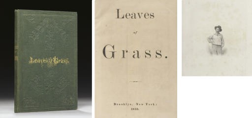 WHITMAN, Walt (1819-1892). Leaves of Grass. Brooklyn: [Printed for the Author], 1855.