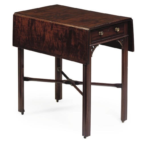 A GEORGE III MAHOGANY PEMBROKE TABLE