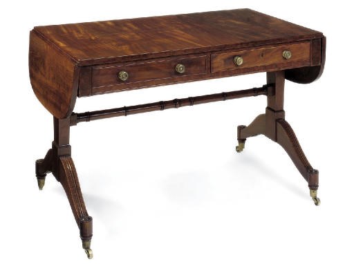 A REGENCY MAHOGANY SOFA TABLE