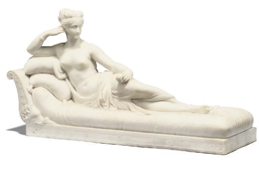 A WHITE MARBLE MODEL OF PAULINA BORGHESE
