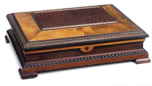 A BRAZILIAN MAHOGANY WINE BOX