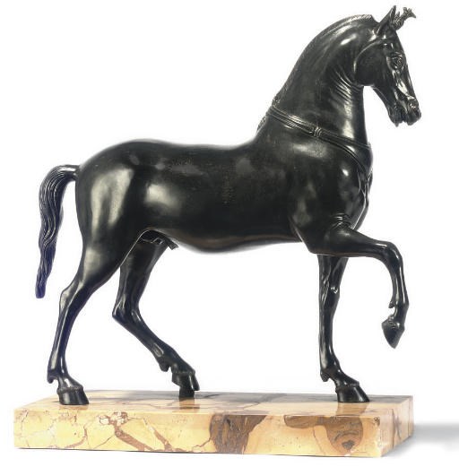 AN ITALIAN BRONZE MODEL OF A ST.MARK'S HORSE