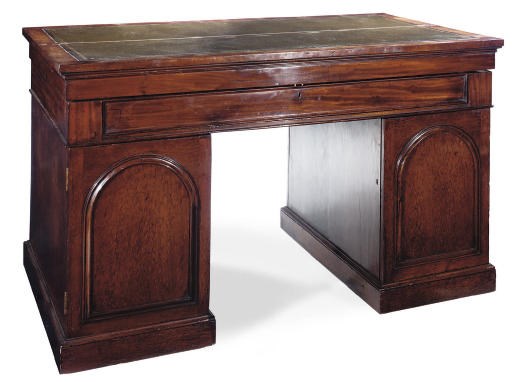 A GEORGE IV MAHOGANY LIBRARY DESK
