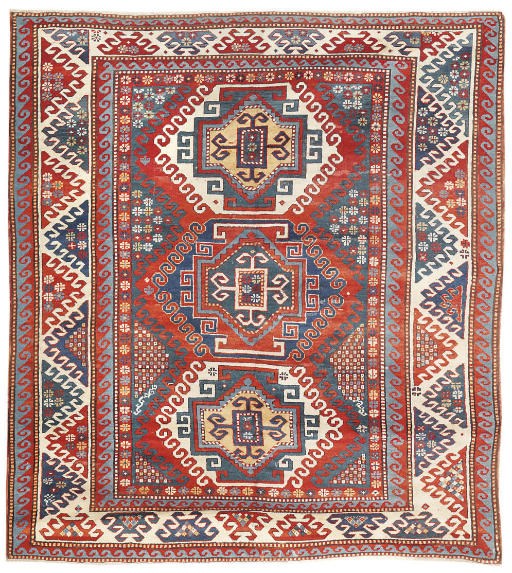 An antique Kazak rug, South Caucasus