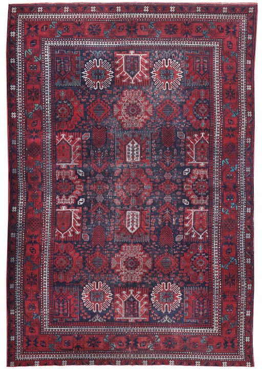 A fine antique Agra small carpet, North India