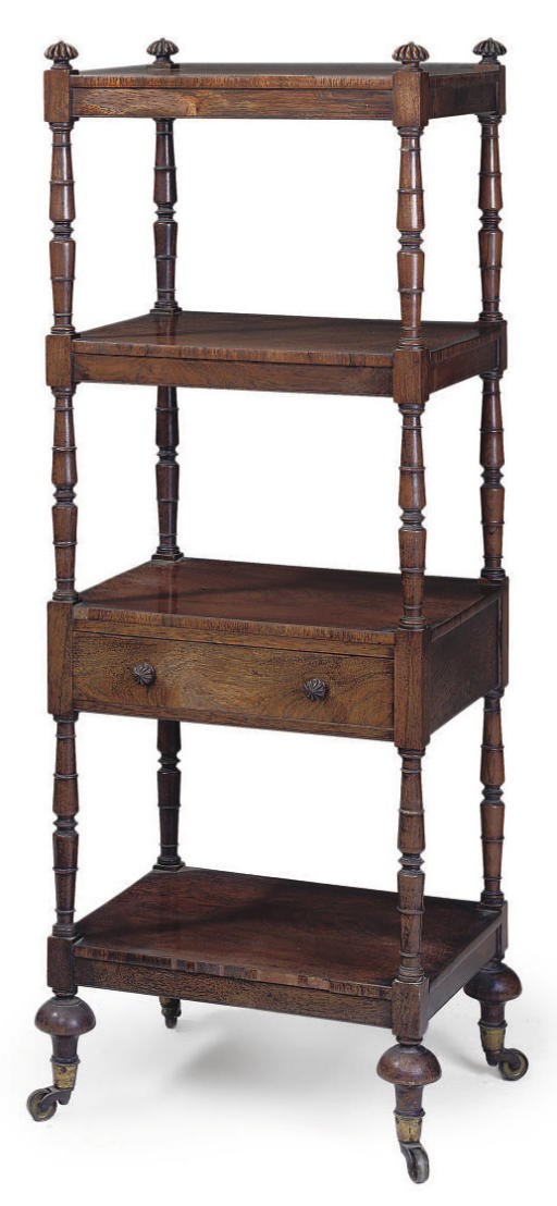 A WILLIAM IV ROSEWOOD WHATNOT