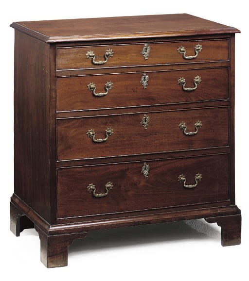 A GEORGE III MAHOGANY CHEST