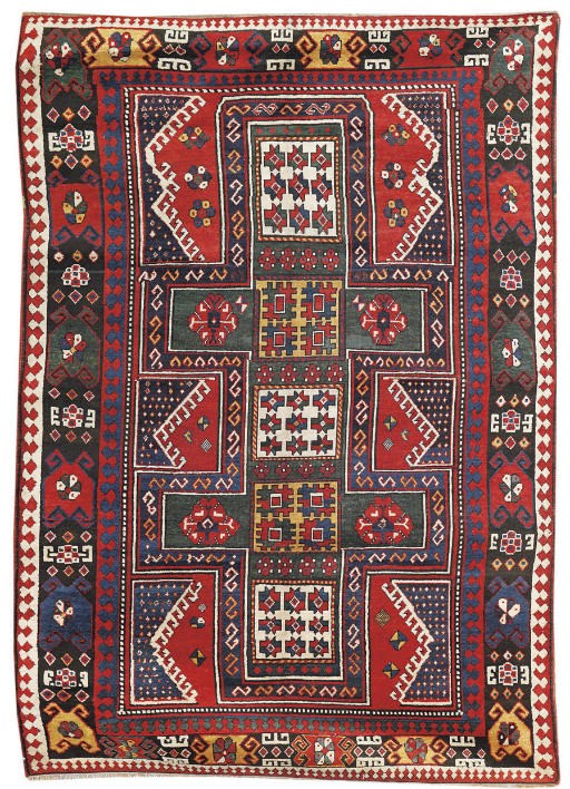 An unusual antique Kazak rug, South Caucasus