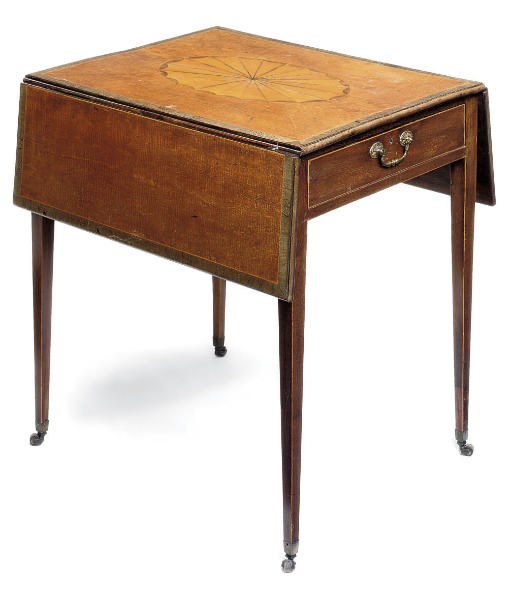 A GEORGE III MAHOGANY PEMBROKE TABLE