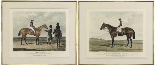 A PAIR OF COLOURED AQUATINTS OF THE RACES HORSES 'MATILDA' AND 'NUTWITH'