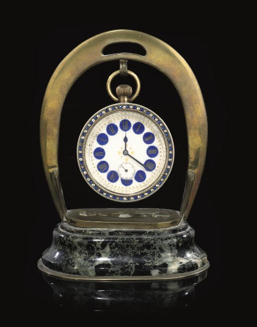A FRENCH GLASS BALL DESK CLOCK